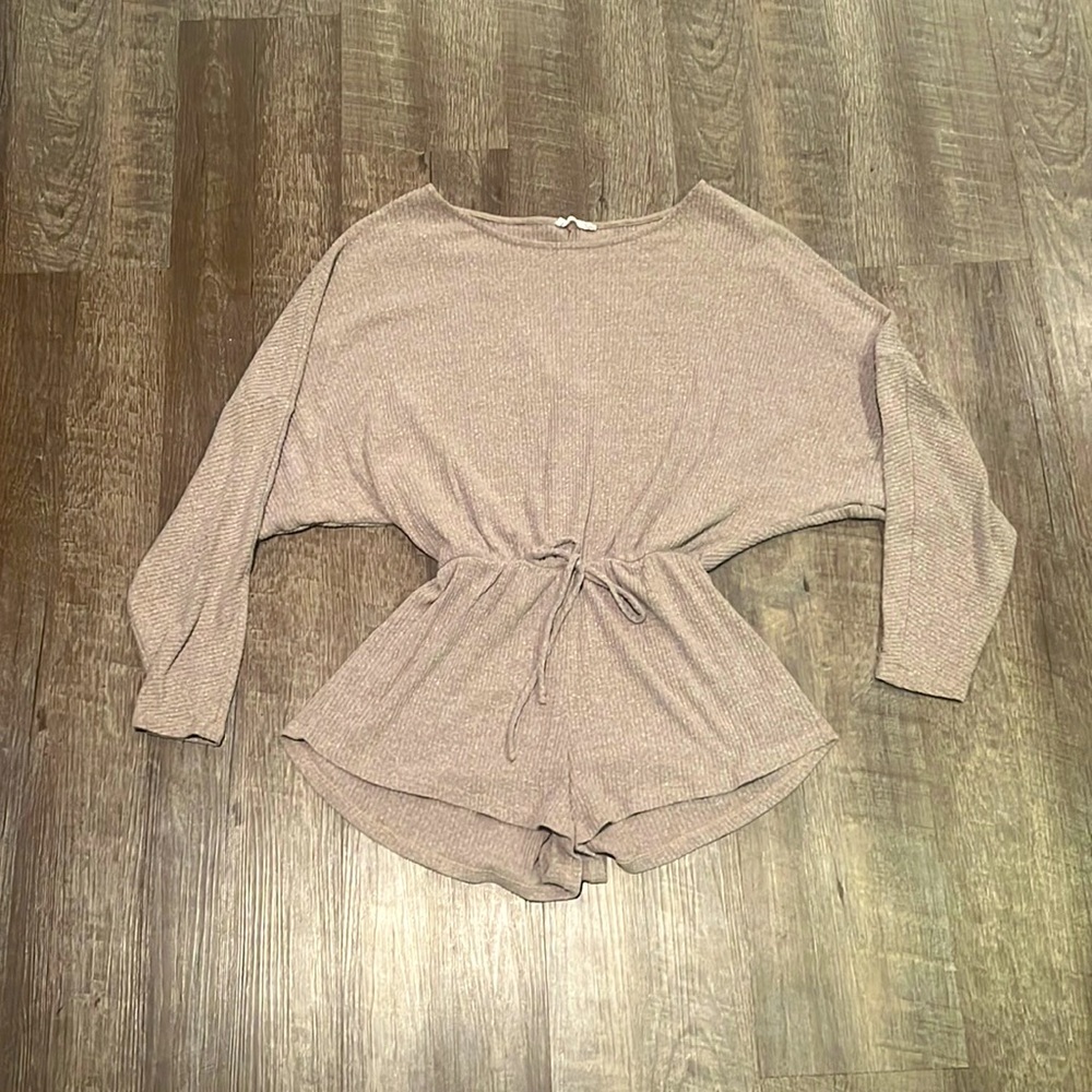 Tan Small Shorts Romper - Great Condition - Very Soft